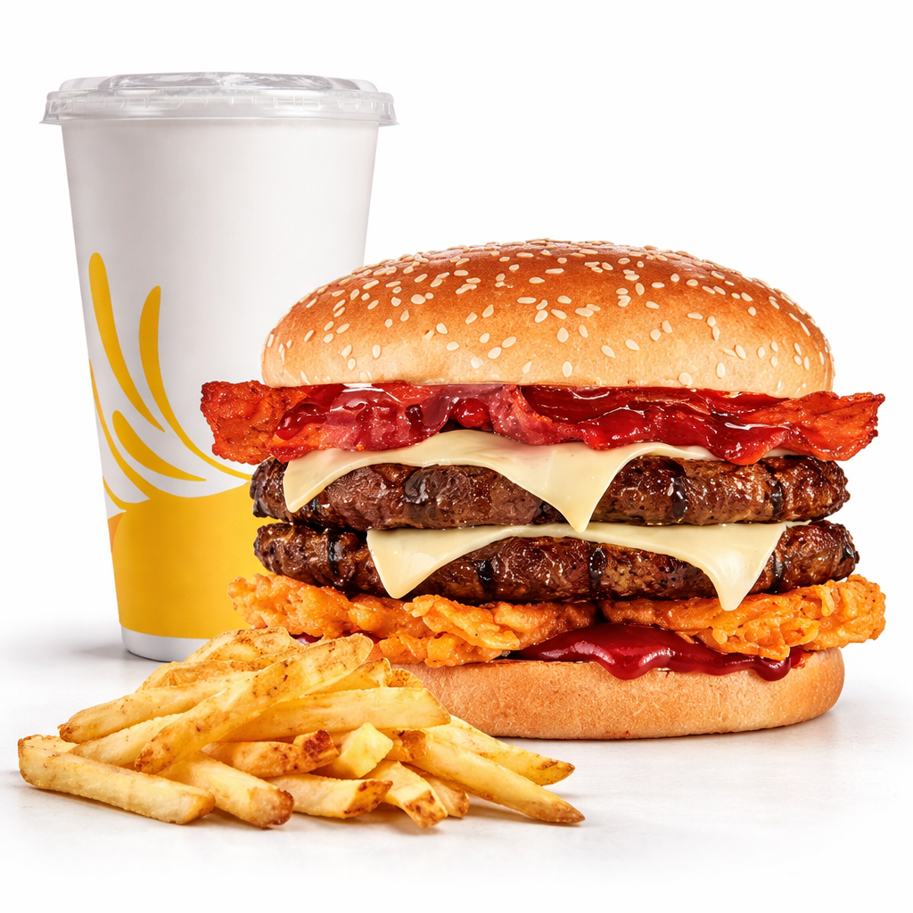 Combo Double Western Beefbac Cheeseburger